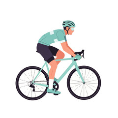 Fototapeta premium Vector Illustration of Cyclist Riding a Bicycle