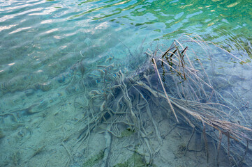 View of a lake to the bottom of the ground