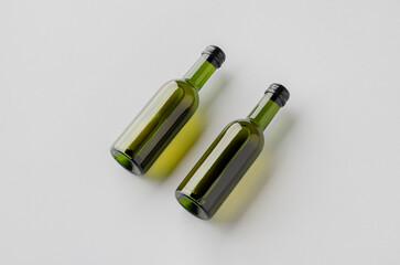 Small white wine bottle mockup. Bordeaux shape.