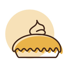 Thanksgiving Pumpkin Pie Dessert Icon