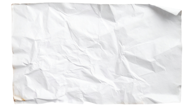 White folded and wrinkled paper texture background