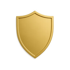 Protection safety and security represent strength and trust through a minimal gold shield, PNG Transparent
