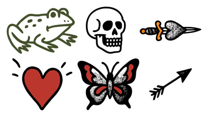 Vector illustration of an abstract background with skull