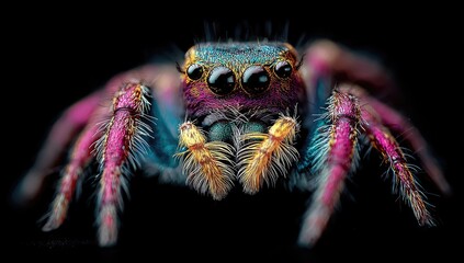 Vibrant jumping spider close-up (5)