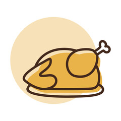 Roasted Thanksgiving Turkey Dinner Icon