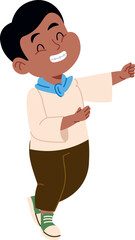 Smiling Boy with Scarf