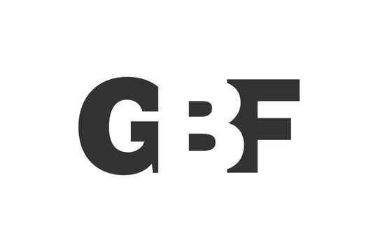 GBF logo design. Initial letter G B F bold font style for tech startups, consulting, corporate branding. Creative company name, headlines typography identity, trendy logotype.
