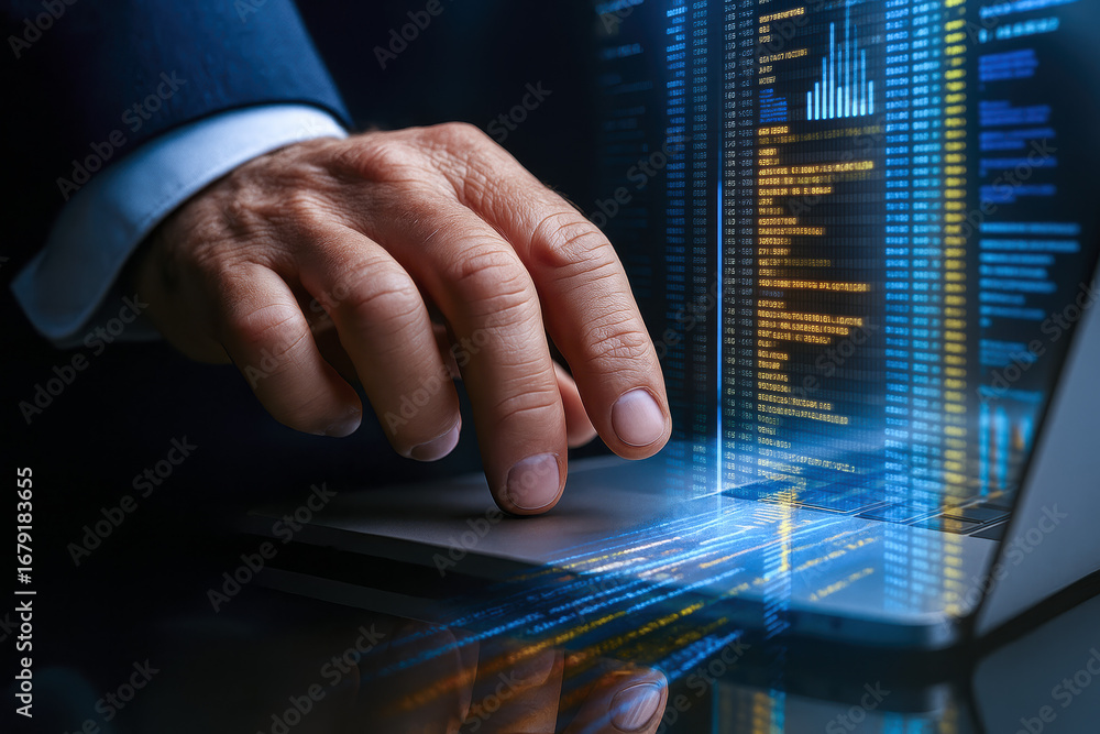 Poster data technology business and analysis combine with interface software and system innovation deliveri