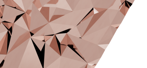 Stylish rose gold polygon background. Ideal for modern designs, presentations, and websites.  High-resolution, seamless texture.