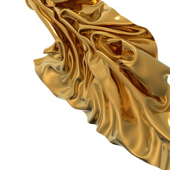 Golden waves of luxury shimmering and smooth