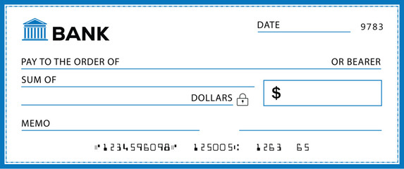Naklejka premium Presentation Check Template Giant Large Donor Check for Business. Vector