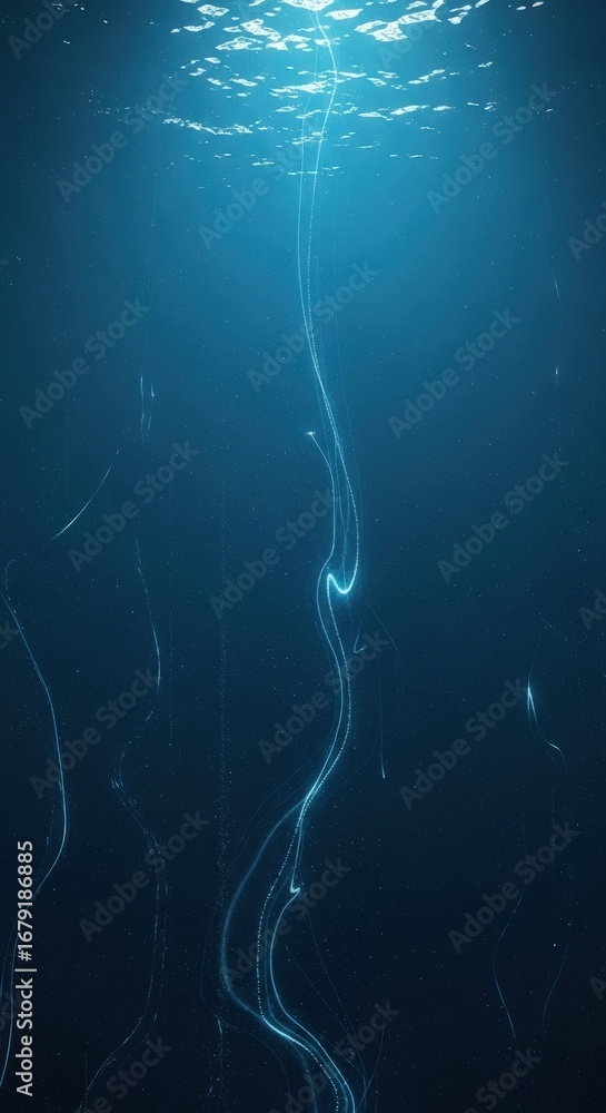 Poster deep blue abstract digital glitch effect seamless loop background