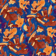 Abstract seamless pattern with  drawing in doodle style. Digital illustration.
