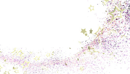 Sparkling gold stars and glitter. Perfect for holidays, celebrations, and festive designs.