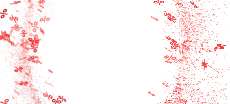 Abstract background with red percentage symbols. Perfect for sale banners or discount promotions.