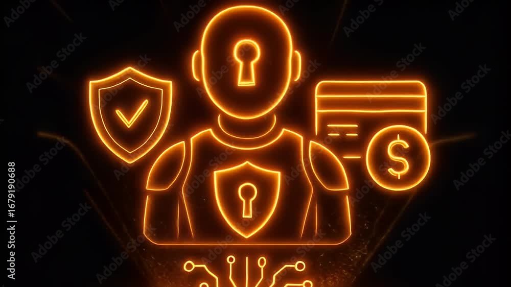 Poster cybersecurity sentinel: an illustration depicting a sentinel in an intricate display of cybersecurit
