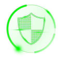 Cybersecurity shield png sticker, transparent background