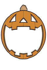 大きな口がコピースペースのジャックオランタン