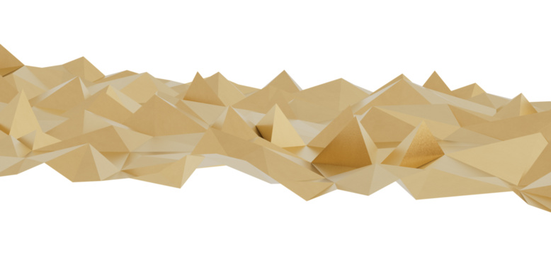High-quality image of abstract gold geometric shapes. Perfect for backgrounds, presentations, and design projects.