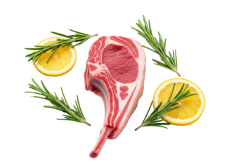 raw beef tomahawk steak isolated on transparent