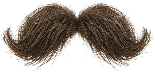 Brown mustache, isolated, studio shot, costume accessory