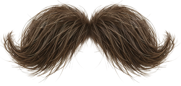 Brown mustache, isolated, studio shot,  costume accessory