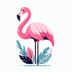 pink flamingo vector © wahyu