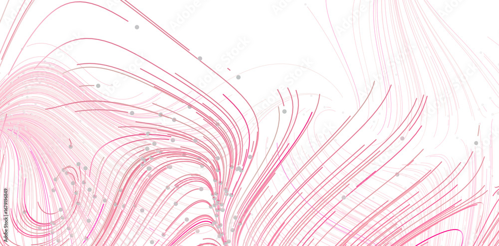 Poster high-resolution abstract background image featuring pink lines and dots. perfect for websites, prese