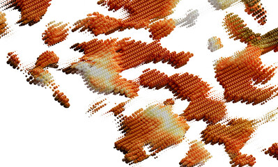 Unique texture of orange and white spheres. Perfect for backgrounds, websites, and designs.