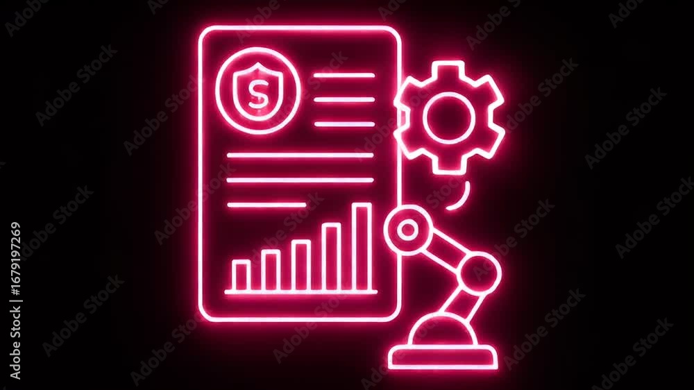 Poster financial automation: a cutting-edge visual representation of financial automation is depicted in a 