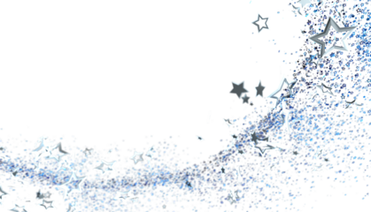 Beautiful abstract background with blue and silver stars. Perfect for festive designs, celebrations, and magical themes.