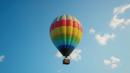Obraz premium Colorful Balloons Floating Over Summer Skies