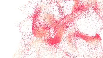 Stunning abstract background image featuring a burst of pink and orange particles on white. Perfect for designs needing