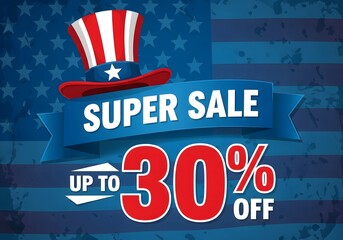 Celebrate independence day with a fantastic super sale offering up to thirty percent off discounts