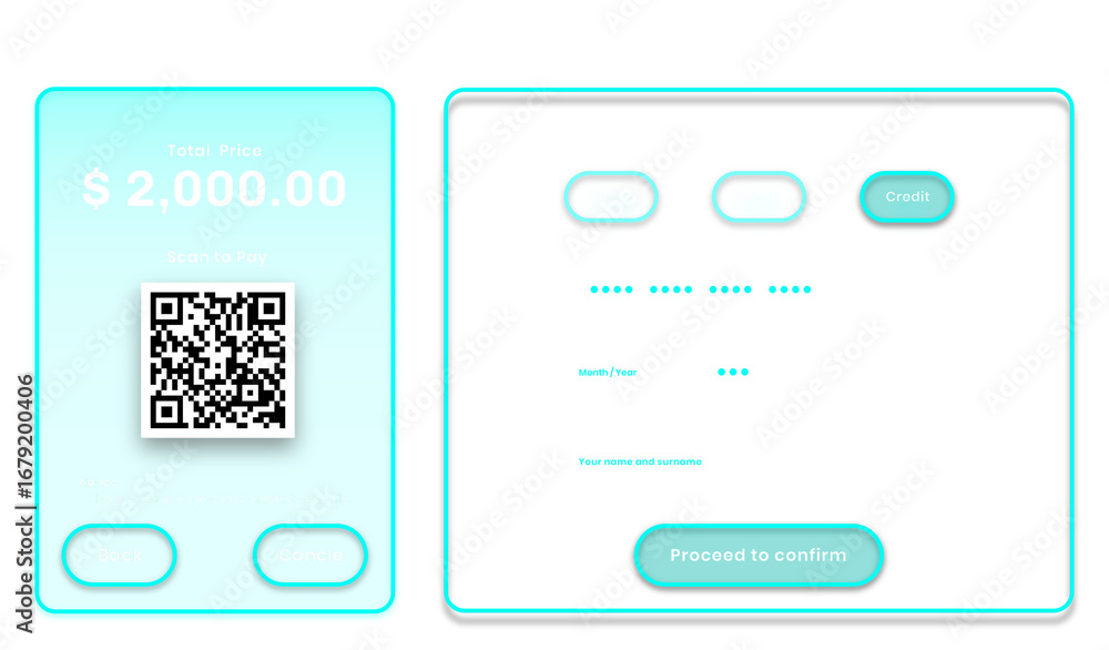 Poster qr code png scan payment application