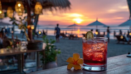 Sunset cocktail on a beach bar (2)