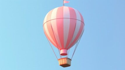 Naklejka premium Colorful Balloons Floating Over Summer Skies