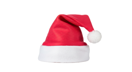 Classic Red Santa Hat with White Fur Trim and Pompom 3.