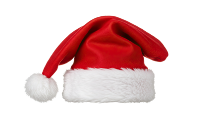 Classic Red Santa Hat with White Fur Trim and PomPom 4.