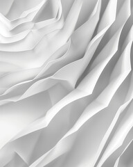 Naklejka premium White abstract paper folds. Minimal 3D textured background for modern design and creative projects.