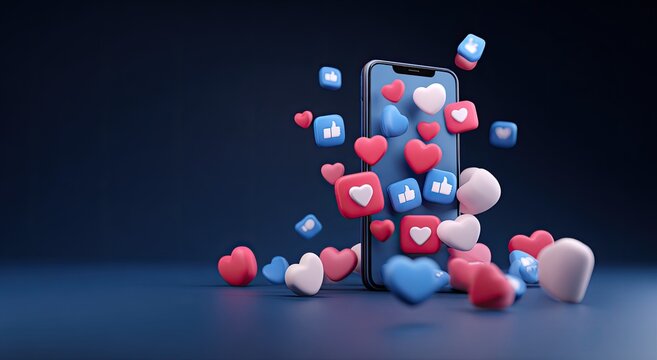 Smartphone surrounded by social media icons (1)