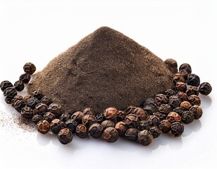 black pepper isolated on a white background
