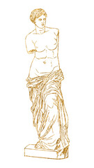 Png nude Greek goddess statue sticker, aesthetic illustration, transparent background © Rawpixel.com