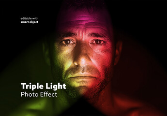 Triple Light Photo Effect
