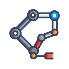 Folding Bike Lock Vector Icon. Strong Bicycle Security Mechanism for Safety and Anti-Theft