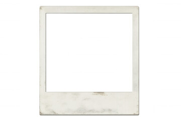 Grungy, empty, vintage photo frame with a transparent background, perfect for showcasing pictures or designs