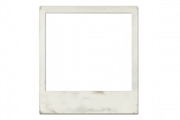 Grungy, empty, vintage photo frame with a transparent background, perfect for showcasing pictures or designs