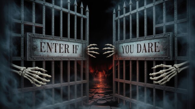 A Terrifying Digital Horror Wallpaper Halloween Concept Eerie Environment High Fidelity Dark Pathway