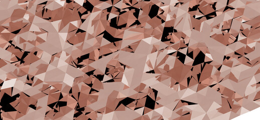 Rose gold geometric texture. Abstract polygonal background. Ideal for modern designs, websites, and...