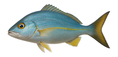 Grunt fish with elongated body and forked tail